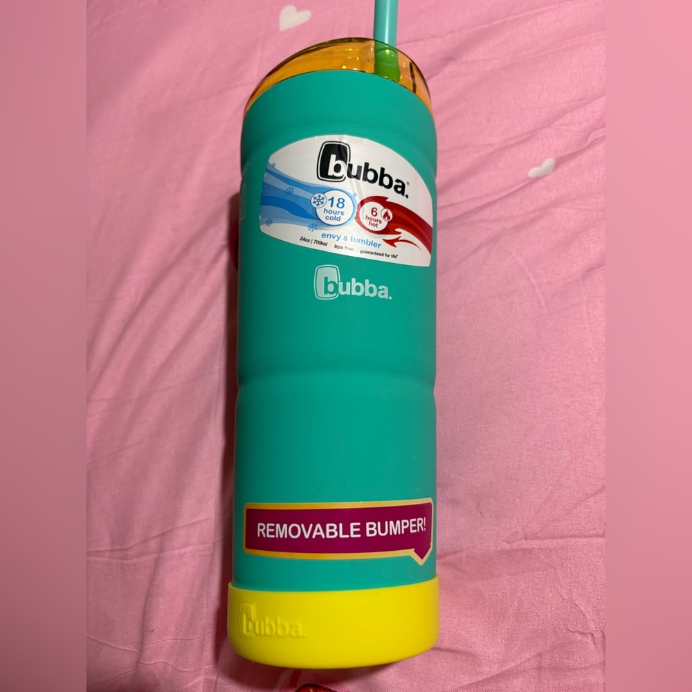 Bubba Teal and Yellow Insulated Tumbler